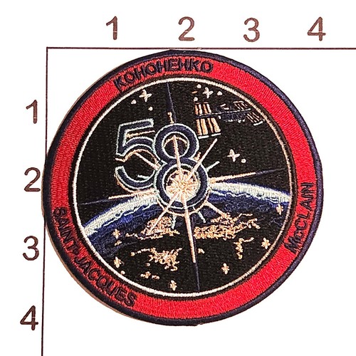 NASA Patch ISS Expedition 58 International Space Station Embroidered McClain - Picture 1 of 2