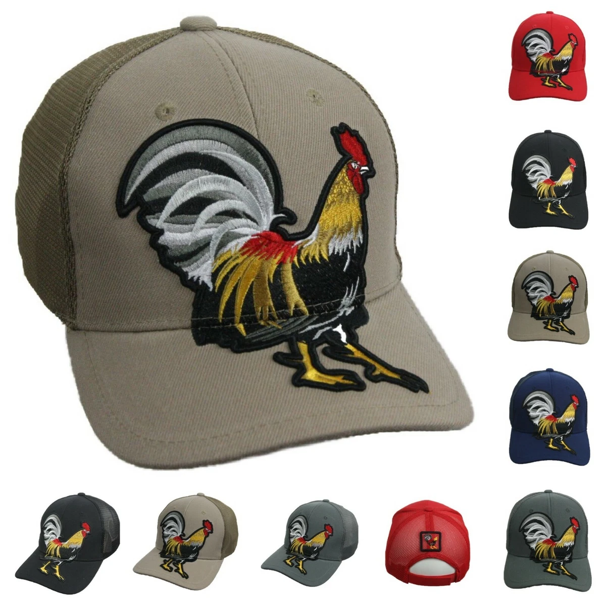 Rooster Baseball Cap Mesh Trucker Mexico Gallo Sun Visor Cock Hat