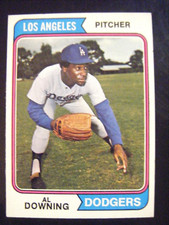 AL DOWNING 1974 Topps DODGERS baseball card 620 VG-EX YANKEES 1961 WSC A's RIDER