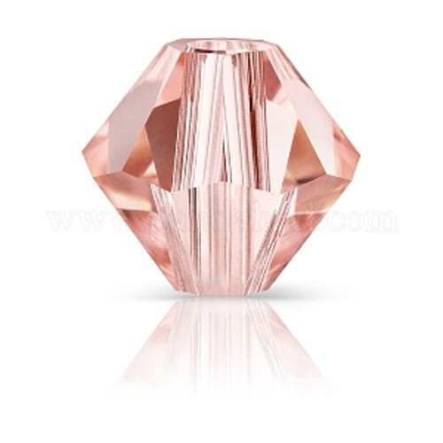 Preciosa Czech Crystal Faceted, 4mm, 451 69 302 Bicone, 36 Pce, Rose Peach - Imagen 1 de 1