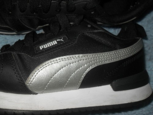 PUMA SCARPE DA GINNASTICA SOFT FOAM NERE E ARGENTO TAGLIA 5 uk - Foto 8 di 12