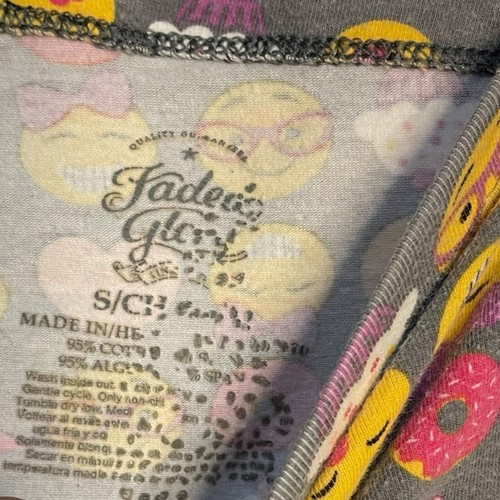 Faded Glory Emoji All Over Print Leggings Girls Small Multicolor Casual Play - Picture 6 of 6