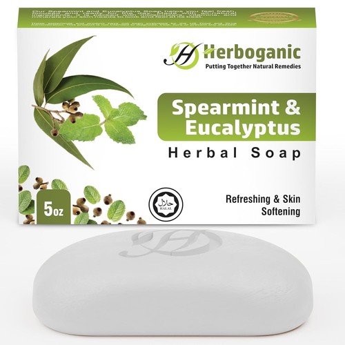 Spearmint Eukalyptus Kräuterseife 5oz Natürliche Bar Packung mit 1, 3 oder 6 für Unisex - Bild 8 von 22