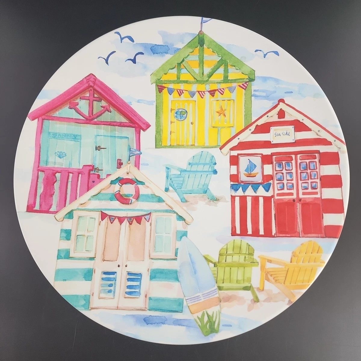 Bed Bath Beyond Beach House Melamine Dinner Plates Set of 4 eBay