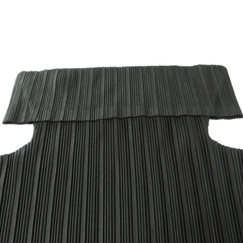 Issey Miyake Pleats Please Women’s High Neck Pleated Blouse Tops Black Ladies - Picture 4 of 7