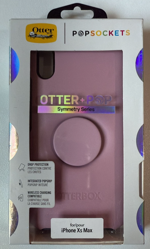 OtterBox iPhone XS Max Phone Case Dual Layer Shockproof Pink with Pop Holder - 第 1/5 張圖片