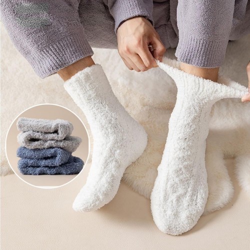 Fluffy Winter Fuzzy Socks Soft Cozy Slippers for Home 6 Pairs Set - Picture 3 of 7