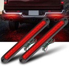 2pcs 10 Red 15 Led Trailer Truck Light Bar Stop Turn Tail Rear Brake Lamp Strip