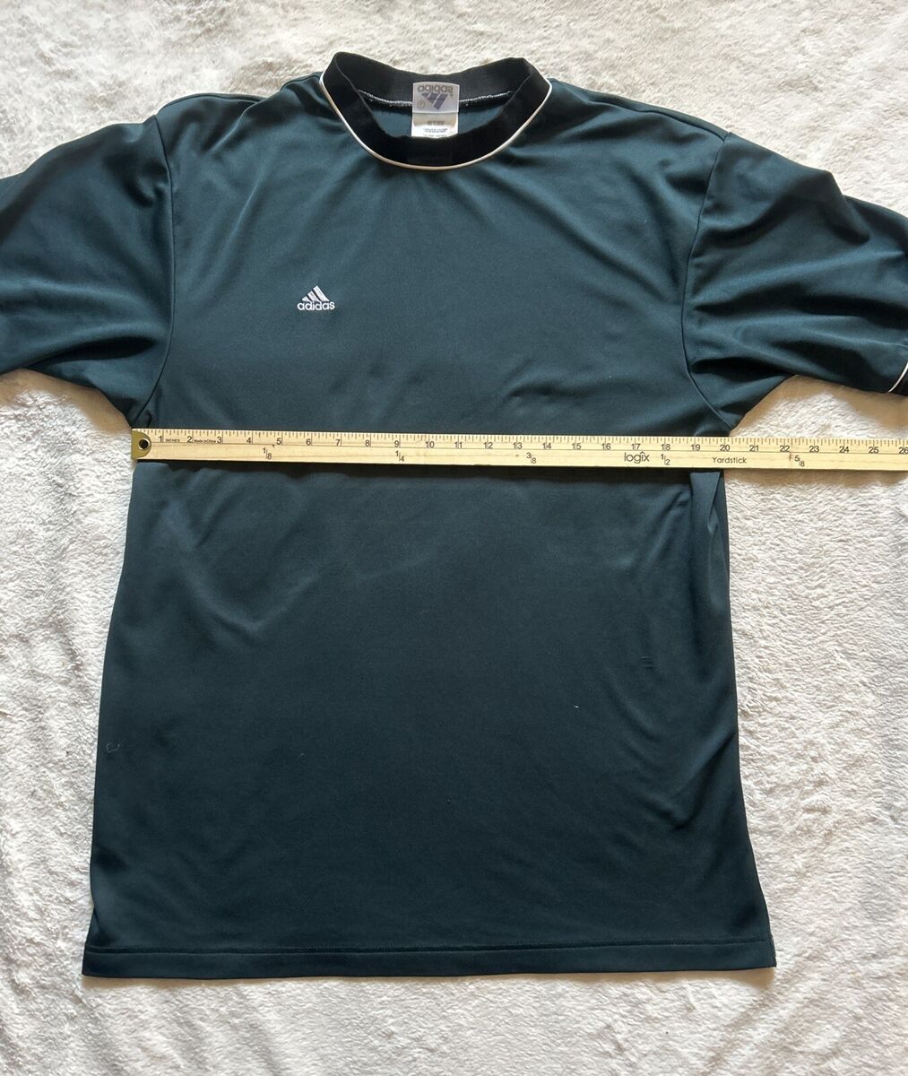 Vtg Y2K Adidas Blank Forest Green Short-Sleeve Soccer Jersey Vtg Y2K Adidas Blank Forest Green Short-Sleeve Soccer Jersey