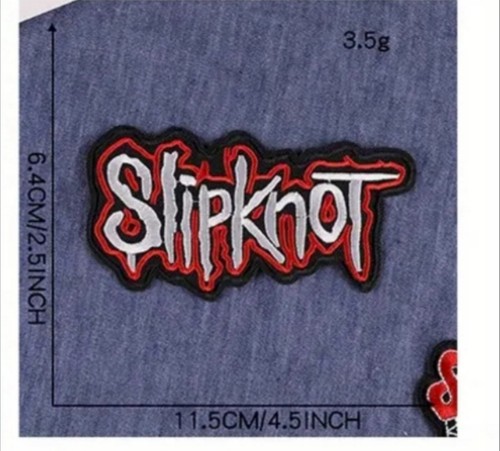 Verschiedene schwarz/rote Hard Rock Heavy Metal Band Musik Bügelbild gestickte Patches - Bild 2 von 11