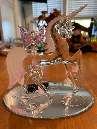 FIGURA DE UNICORNIO MÁGICO CON HADA MUSICAL POR BARÓN DE CRISTAL CON CRISTALES DE SWAROVSKI - Imagen 12 de 21