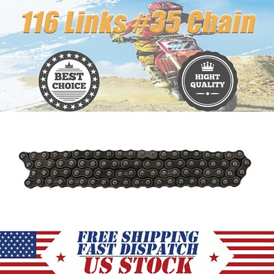 116 Links #35 Chain & Master Link For Electric Go Kart Scooter ATV Pocket Bike