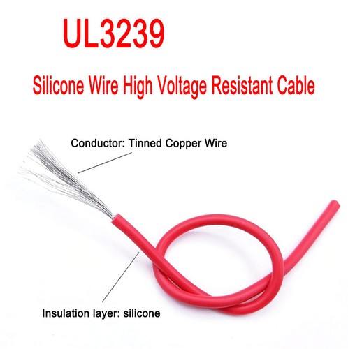 UL 3239 Silicone Soft Cable 200℃ 3KV Tinner Copper Stranded Wire 14AWG - 30AWG - Picture 6 of 7