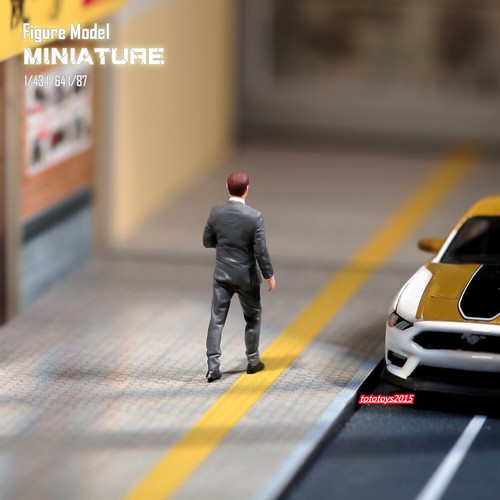 1/87 James Bond Suit Man Scene Prop Minitures Figures Doll For Cars Vehicles Toy - Picture 4 of 6