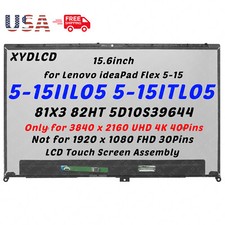 15.6" for Lenovo IdeaPad Flex 5-15ITL05 82HT 4K UHD LCD Touch Screen Assembly A 