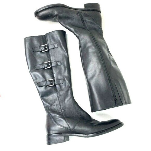 Ecco Womens hobert 3 buckle black tall boots sz 41