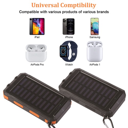 Sloar Power Bank 4 USB Pack Charger Backup External Battery for Phones 900000mAh - Picture 23 of 35