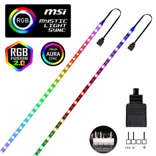WS2812b RGB LED Strip 5V 3pin ARGB Gamin PC fr ASUS/MSI SYNC GIGABYTE Fusion 2.0 - Picture 1 of 11