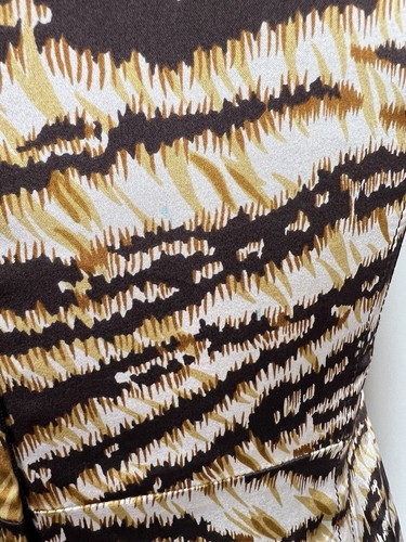 Vtg Dolce & Gabbana Tiger Print Silk Dress 42/44 M/L - Picture 5 of 19