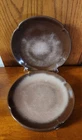 Vintage Frankoma Pottery Plates 5F SET OF 4 Plainsman Brown Satin 9.5" Diameter