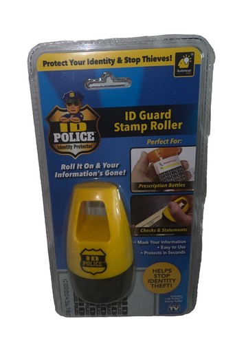 ID Police Identity Protection Roller Stamp by BulbHead - Helps Stop ID Theft