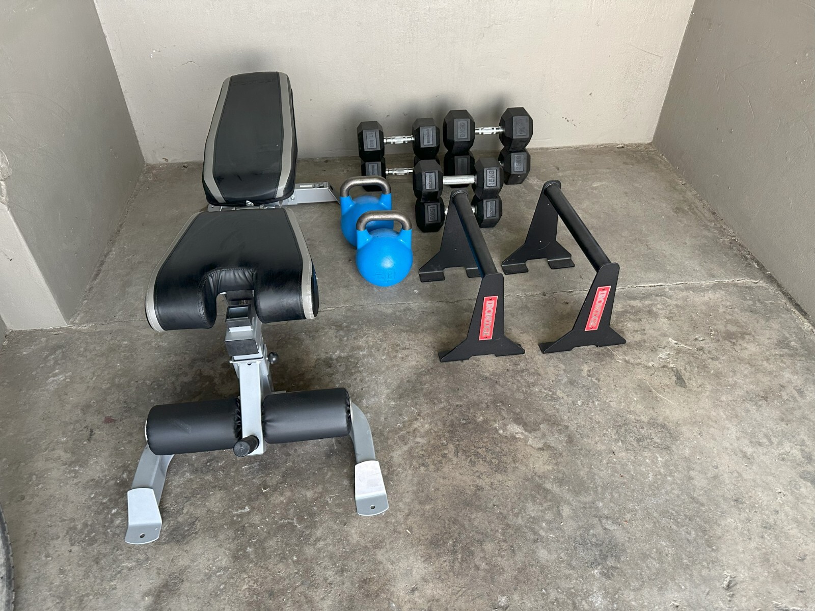 Home Gym Work Bench and Strength Equipment Weights Iron Edge and