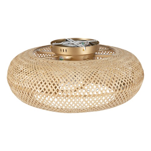 20" Farmhouse Boho Rattan Woven Bamboo Ceiling Fan with Light & Remote Control ! - Picture 12 of 18