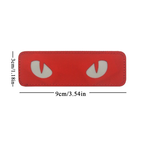 Tactical Military Combat Cats Eyes Patch Reflective Hook Backed Patches 9x 3cm - Picture 2 of 37