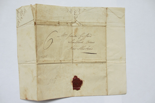 Manuscript letter dated 1832 on inside of North Petherton Academy Somerset terms - Picture 3 of 4