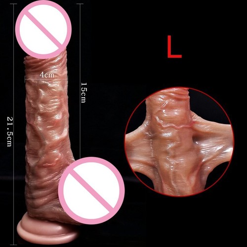 Real Skin Realistic Dildo Huge Suction Cup Penis Female Masturbator Testicles - Bild 14 von 16