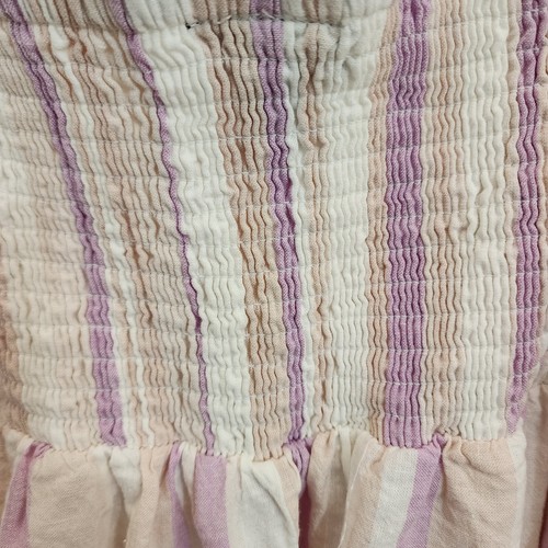 TORRID Sundress Size 2X Linen Blend Cotton Candy Pastel Multi Striped Midi Lined - Picture 13 of 17