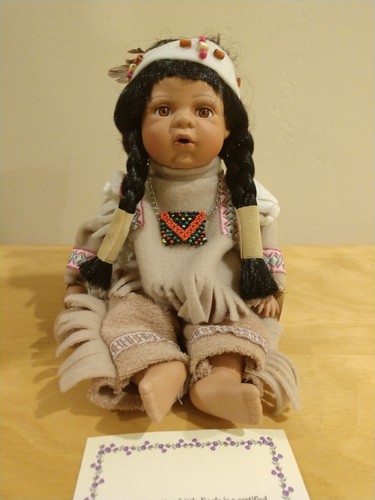 Indianer/ Indianer Porzellan Puppe - Bild 2 von 8