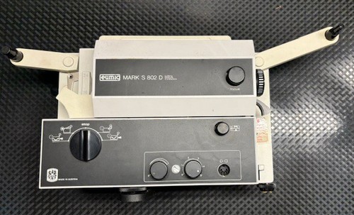EUMIG MARK S 802 D SUPER 8 SOUND PROJECTOR WORKS but for parts only power cord