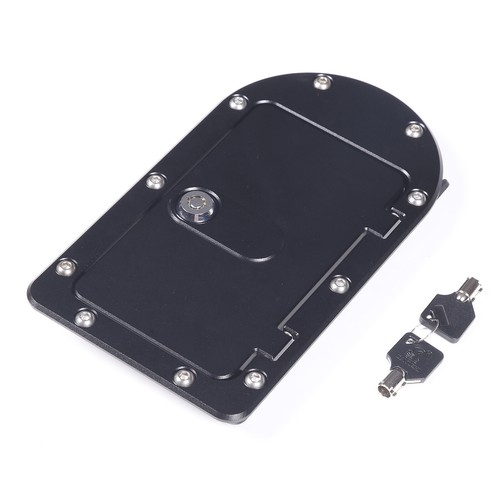 Black Fuel Filler Door Gas Cover Cap W/ Lock For LR Defender 90 110 2004-2019 - Picture 4 of 12