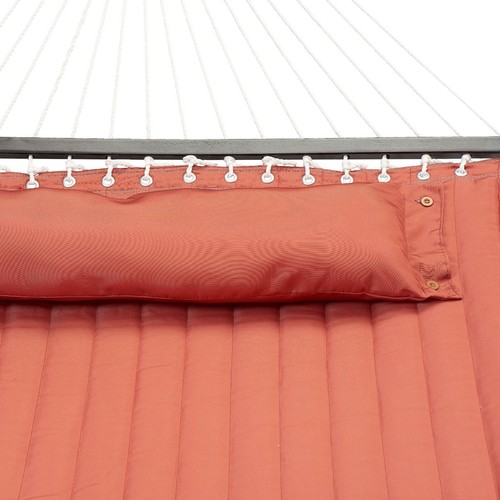 New-2 Person Hammock Quilted Sleeping Bed Camping Double w/ Pillow Heavy Duty... - Picture 13 of 21