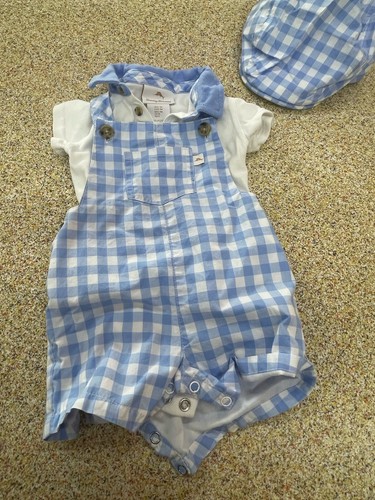 Mameluco Tommy Bahama Azul Cuadros Manga Corta 6-9m Usado - Imagen 1 de 6