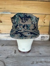 US Marine Corps USMC 8 Point Woodland MARPAT Camo Utility Cover Cap Size Medium
