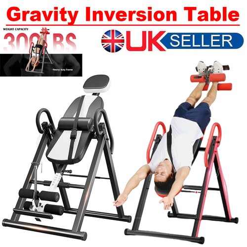 300LBS Heavy Duty Gravity Inversion Table Back Therapy Reflexology Stretcher