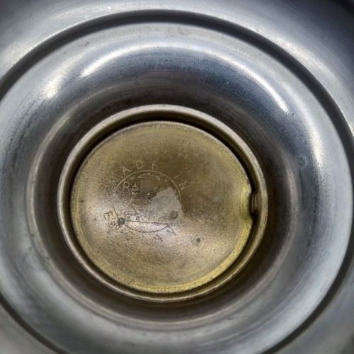 Antique Pair Genuine Beldray England Art Deco Vase Chrome Metal Brass 22cm - Picture 6 of 22