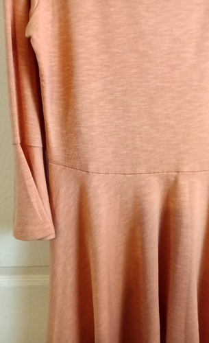 Copper Key Orange Fit & Flare Kleid 3/4 Glockenärmel Gr. L Neu mit Etikett - Bild 6 von 8