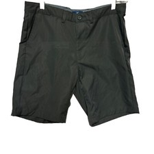 Men's George Performance Moisture Wicking Above Knee Poly Shorts Gray 32 EUC