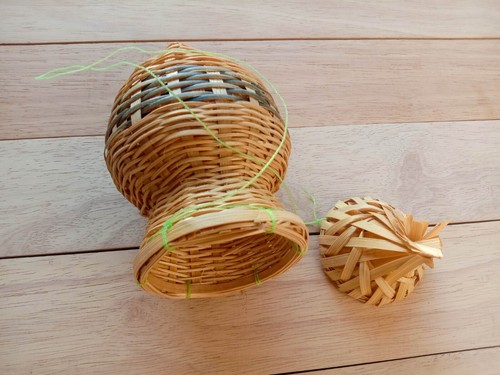 Thailand Small Fish Basket, Handmade Bamboo Wicker, for Home Decoration, Collect - Picture 7 of 15