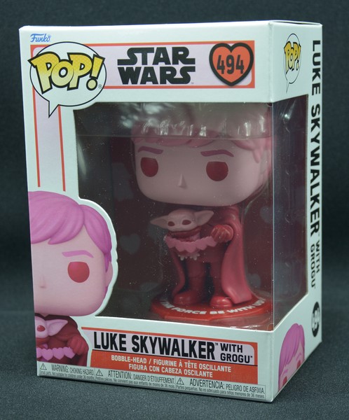 Funko Pop 494 Luke Skywalker With Grogu Vinyl Figur Star Wars Valentines Neu Ovp-image