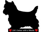 Westie Dog Lovers  Flexible Dry Wipe Fridge Magnet max 11" x 8" and Marker Pen