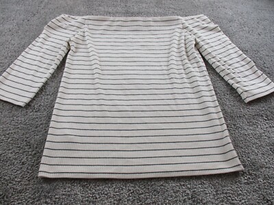Country Road Top T Shirt/Tee XL 3/4 Sleeve Stretch Striped