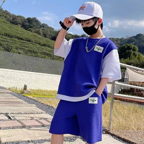 Summer Suit Short Sleeve T-shirt +shorts 2pc Sports Casual Outfits Clothing Sets