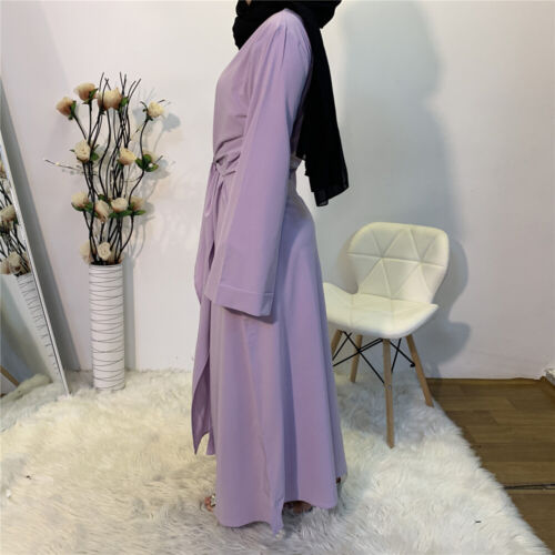 Kaftan Abaya Dubai Damen langes Kleid bescheiden muslimisch Gewand Abend Party Kleid Abschlussball - Bild 8 von 39