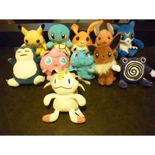 Pokemon 5" Plush Bean Bag Toy Lot 1998 Game Freak Hasbro Beanie Vintage 11 PCS