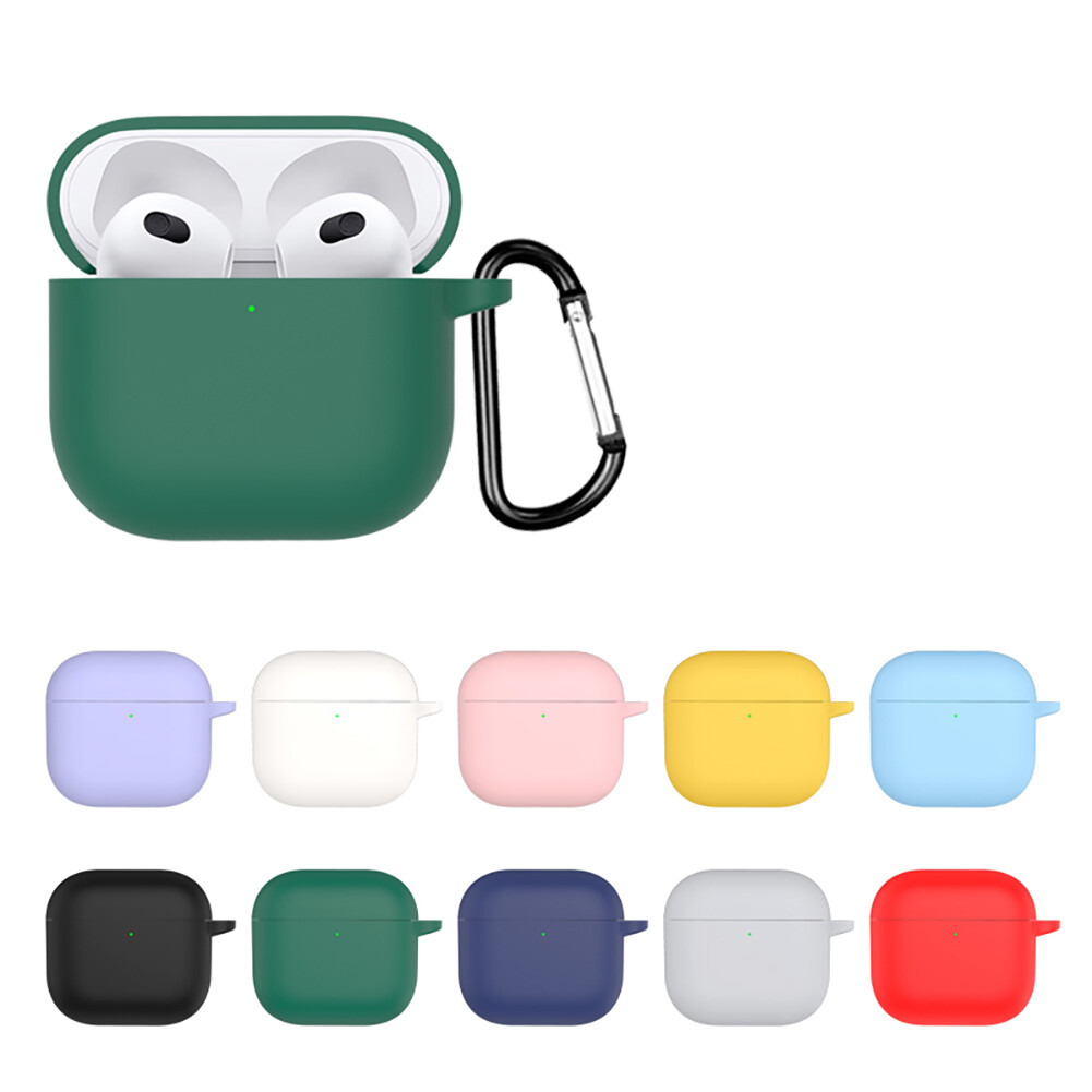 Soft Silicone Case Earbuds Protective Cover With Clip Hook for Apple  AirPods