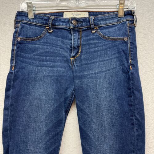 Abercrombie & Fitch Jegging Jeans Women's Size 4 L - Dark Wash Stretch Low Rise - Picture 2 of 13